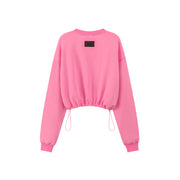 Chuu Heart Print Crop Sweatshirt