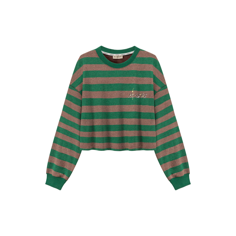 CHUU Stripe Loose Fit Sweatshirt