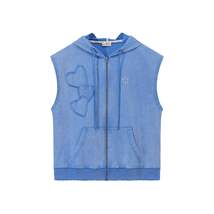 CHUU Hooded Sleeveless Zip-Up