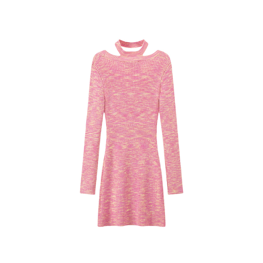 CHUU Chuu Baby Choker Knit Dress