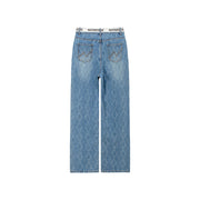 Argyle Single Straight Denim Pants