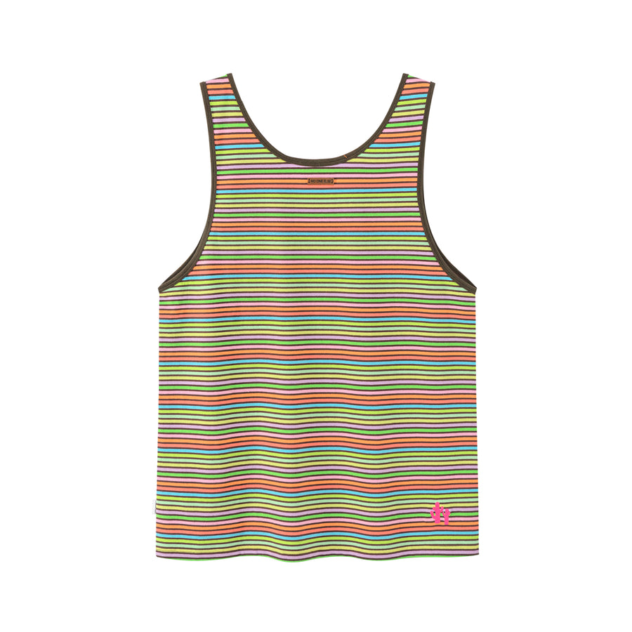 CHUU Rainbow Stripe Sleeveless T-Shirt