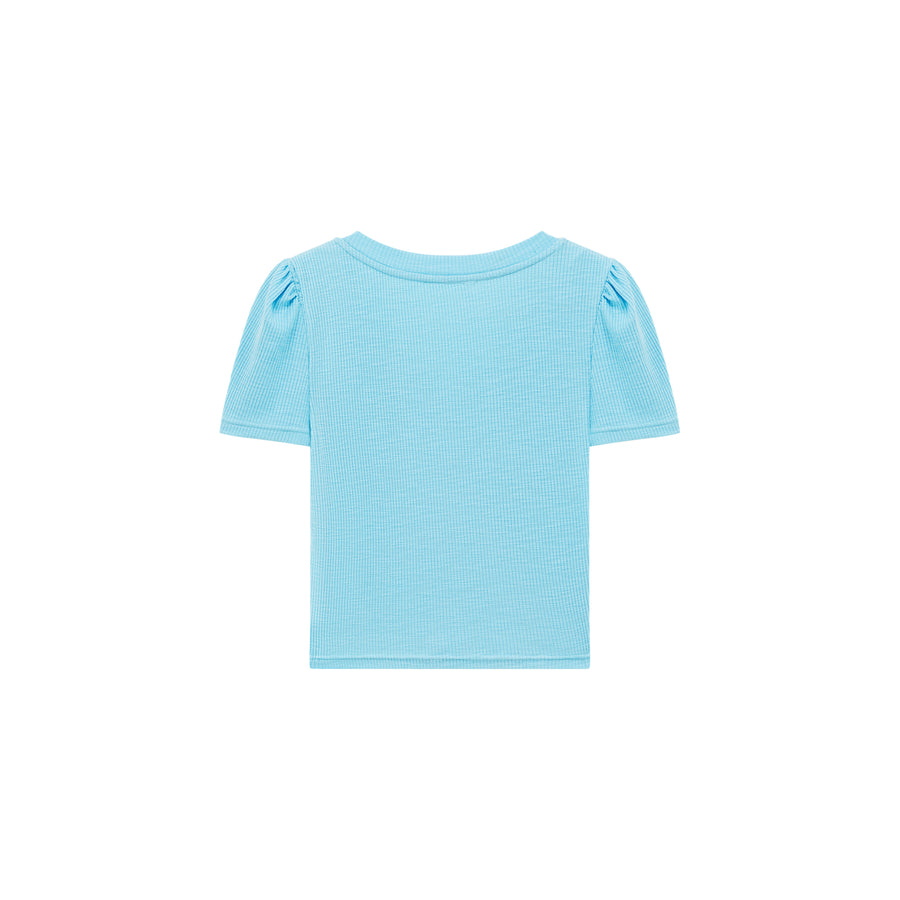 CHUU V-Neck Puff Sleeve T-Shirt