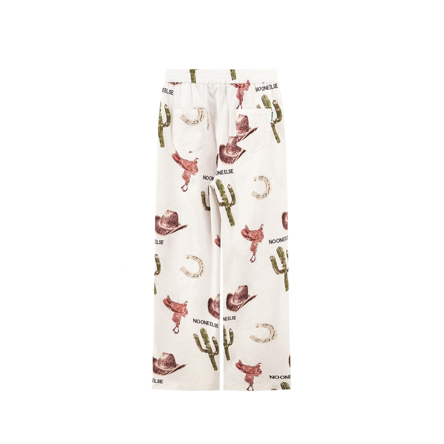 CHUU Holiday Cactus Wide Pants