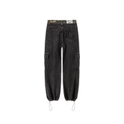 Winter Roadtrip Cargo String Straight Denim Jeans