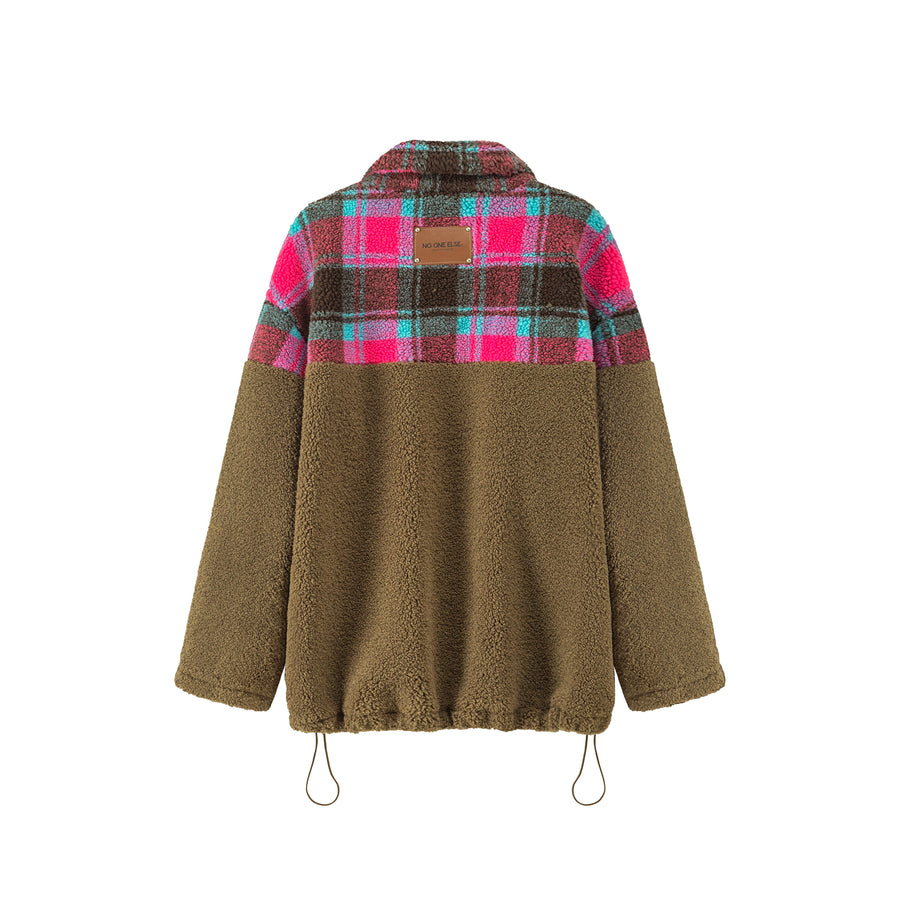 CHUU Loose Fit Fleece Colored Jacket