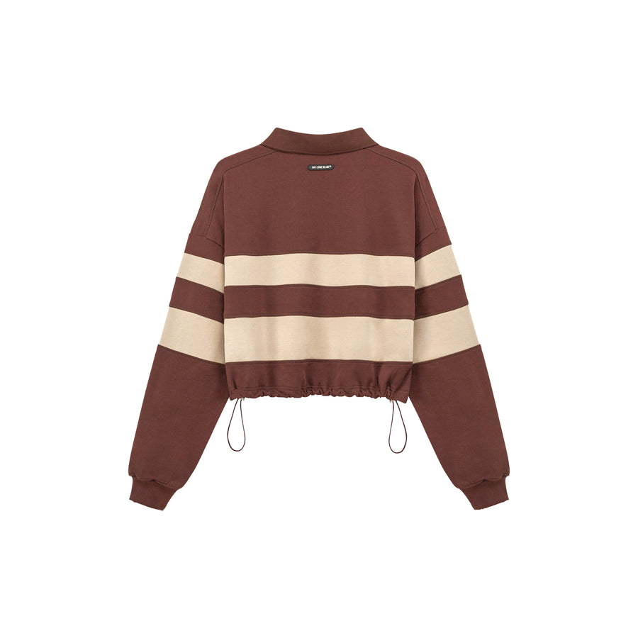 CHUU Polo Neck Vintage Sweatshirt