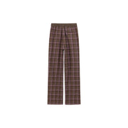 Check String Wide Casual Pants