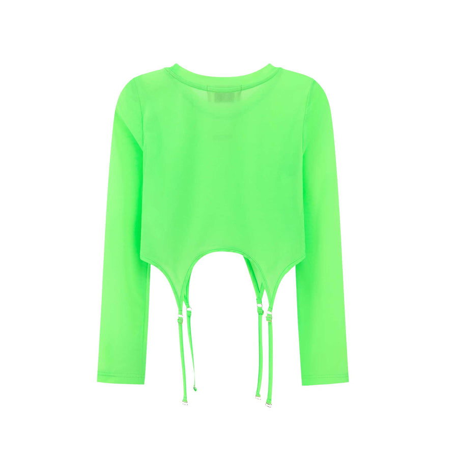 CHUU Candy Crop Wrap Garter T-Shirt