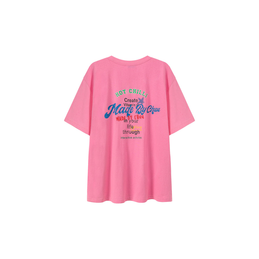 CHUU Made By Chuu Lettering Loose Fit T-Shirt