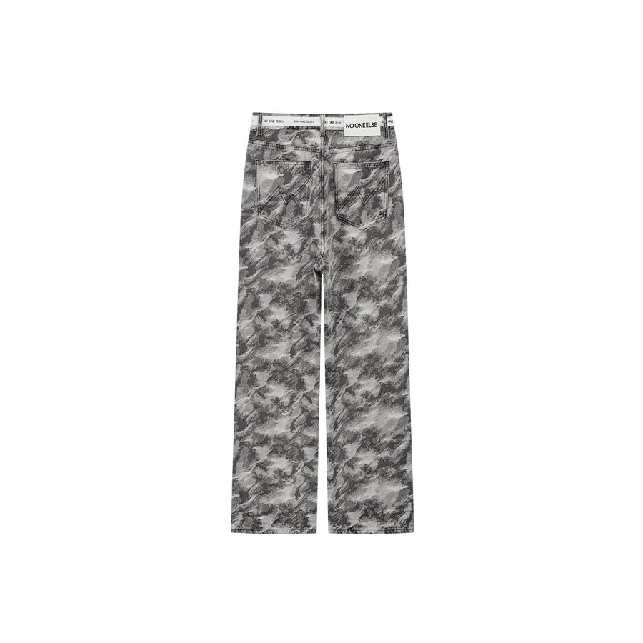 CHUU Cameo Printed Jeans Pants