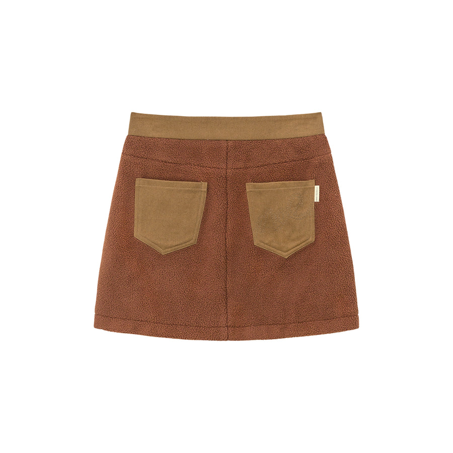 CHUU Pocket Fleece Mini Skirt