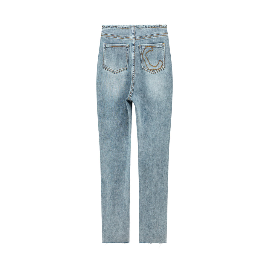 CHUU Button-Free Zip-Up Skinny Jeans