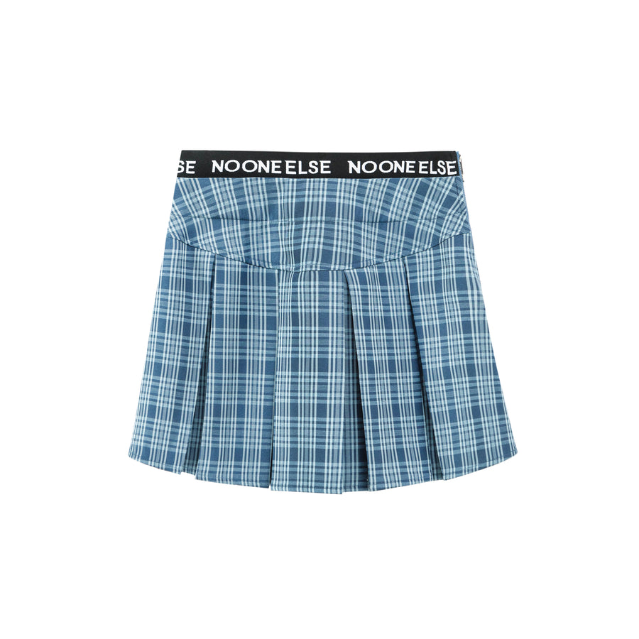 CHUU Check Mini Tennis Pleat Skirt