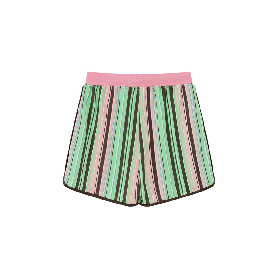 CHUU Rainbow Stripes Contrast Sport Shorts