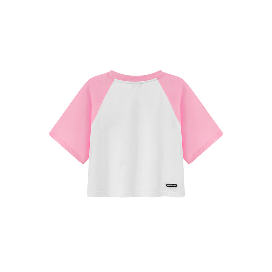 CHUU Size Doesnt Matter Raglan Cropped T-Shirt