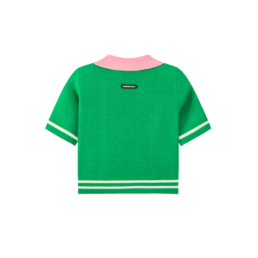 CHUU Chuu Spirit V-Neck Cropped T-shirt