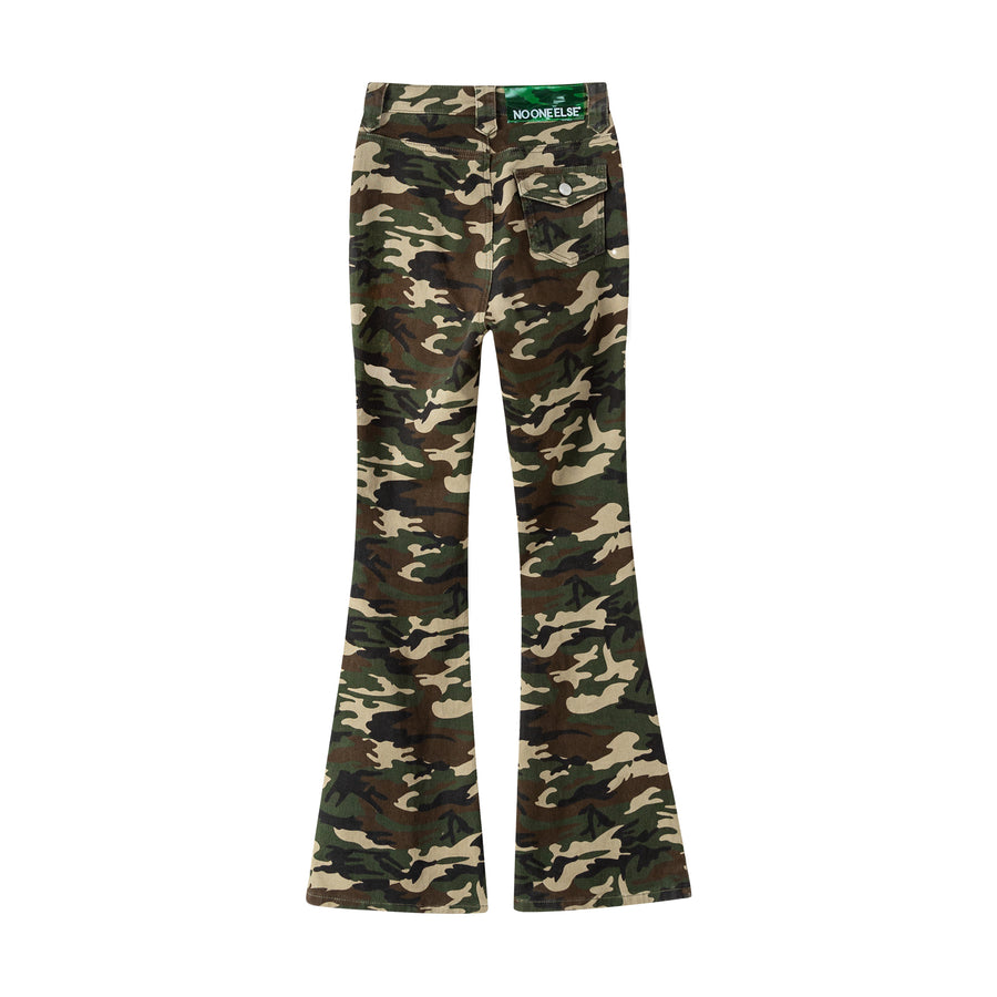 CHUU Camouflage Bootcut Pants