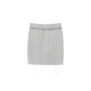 Ruched String Basic Skirt