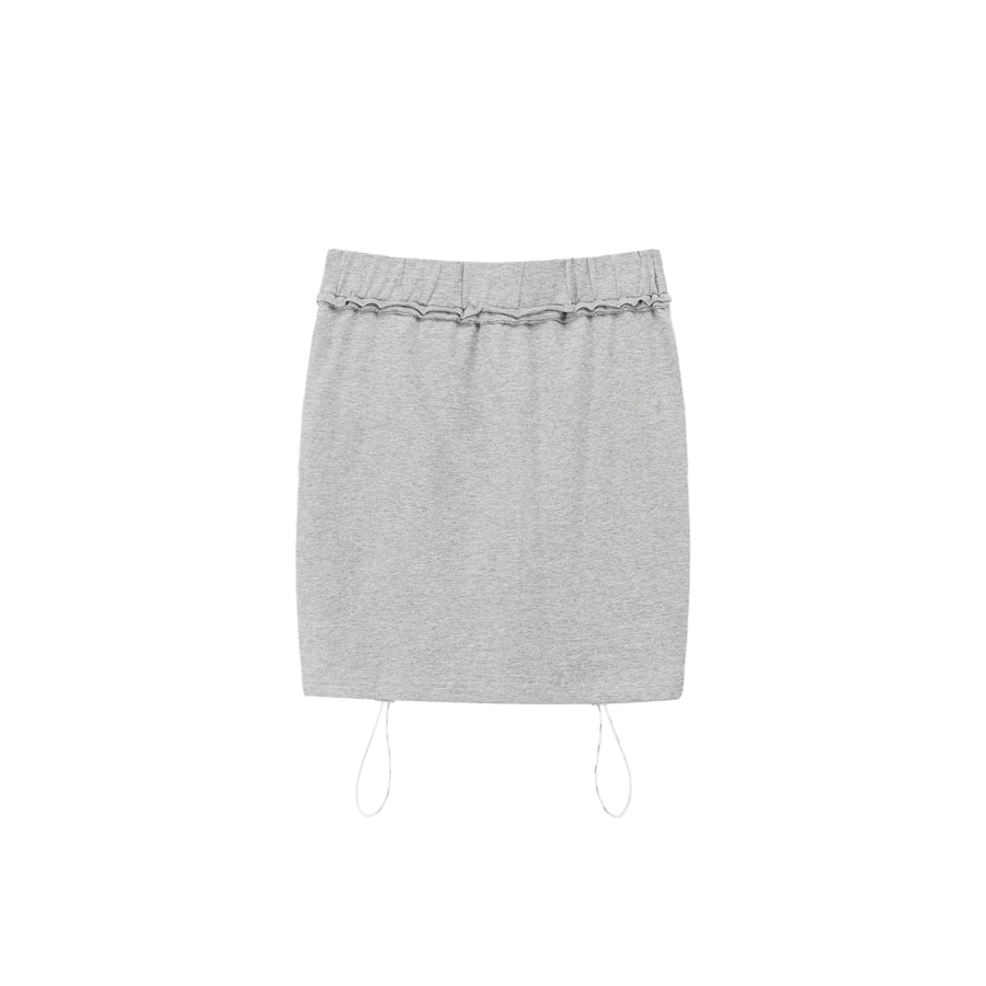 CHUU Ruched String Basic Skirt