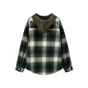 Scottish Check Hooded Shirt