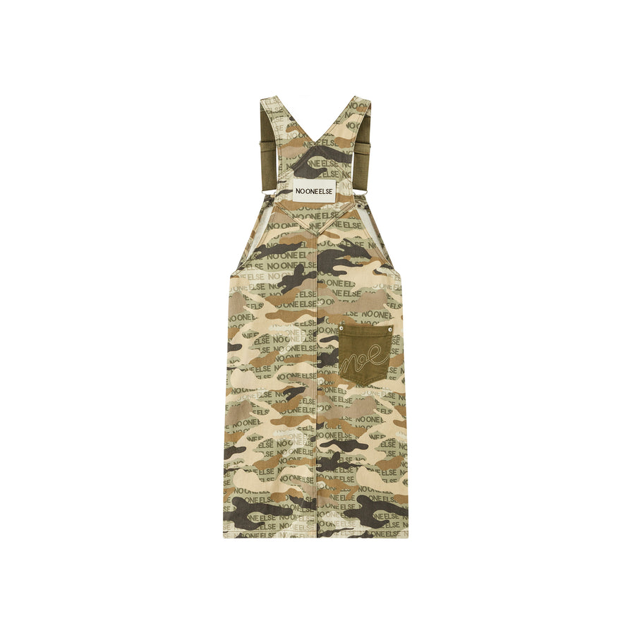 CHUU Camouflage Overall Dress