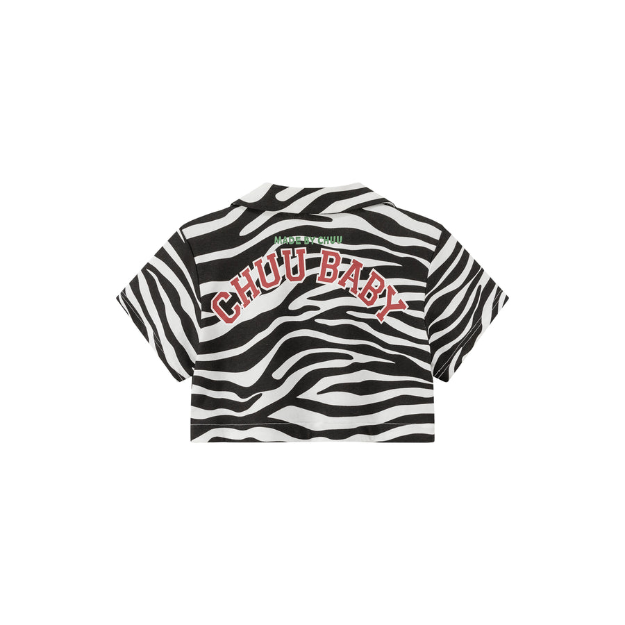 CHUU Zebra Cropped Shirt