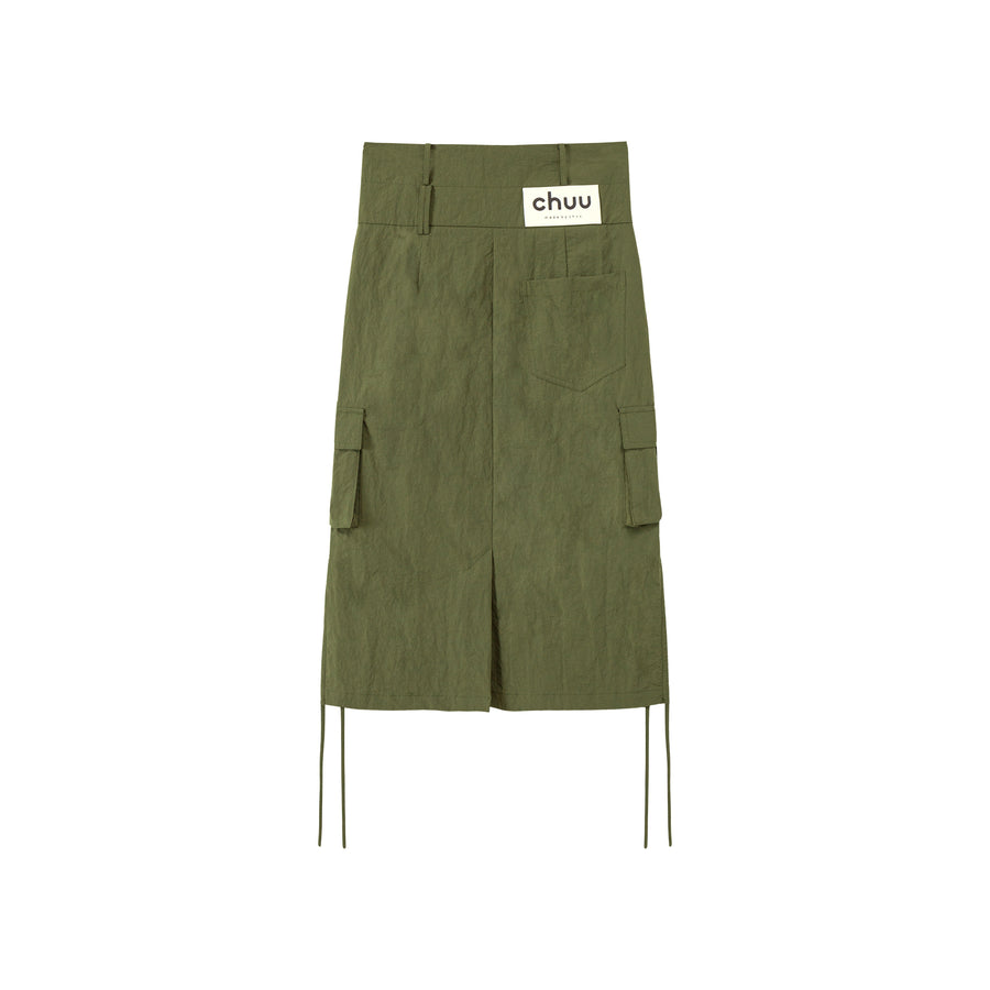 CHUU Cargo A-Line Long Skirt