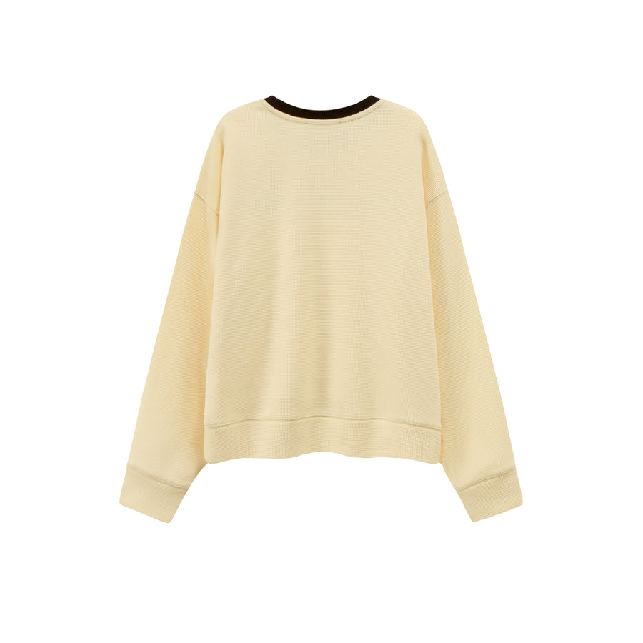 CHUU Canvas Textured Sweater