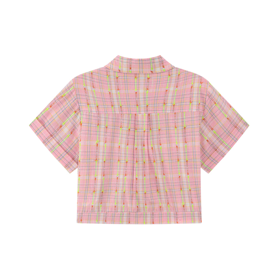 CHUU The Clues She Left Behind Checkered Shirt