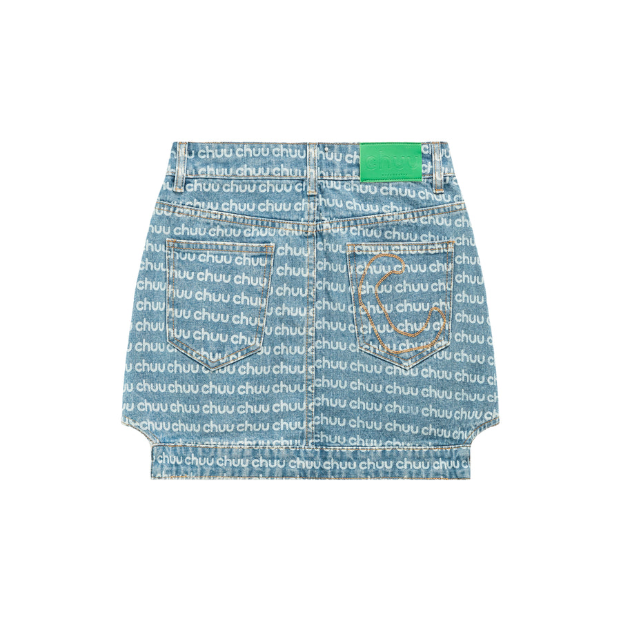 CHUU Upside Down Denim A-Line Mini Skirt