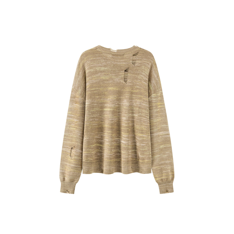 CHUU Noe Logo Loose Fit Knit Sweater