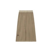 Banded Vintage Slit Long Skirt