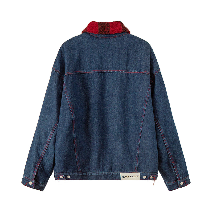 CHUU Red Stitch Denim Jacket