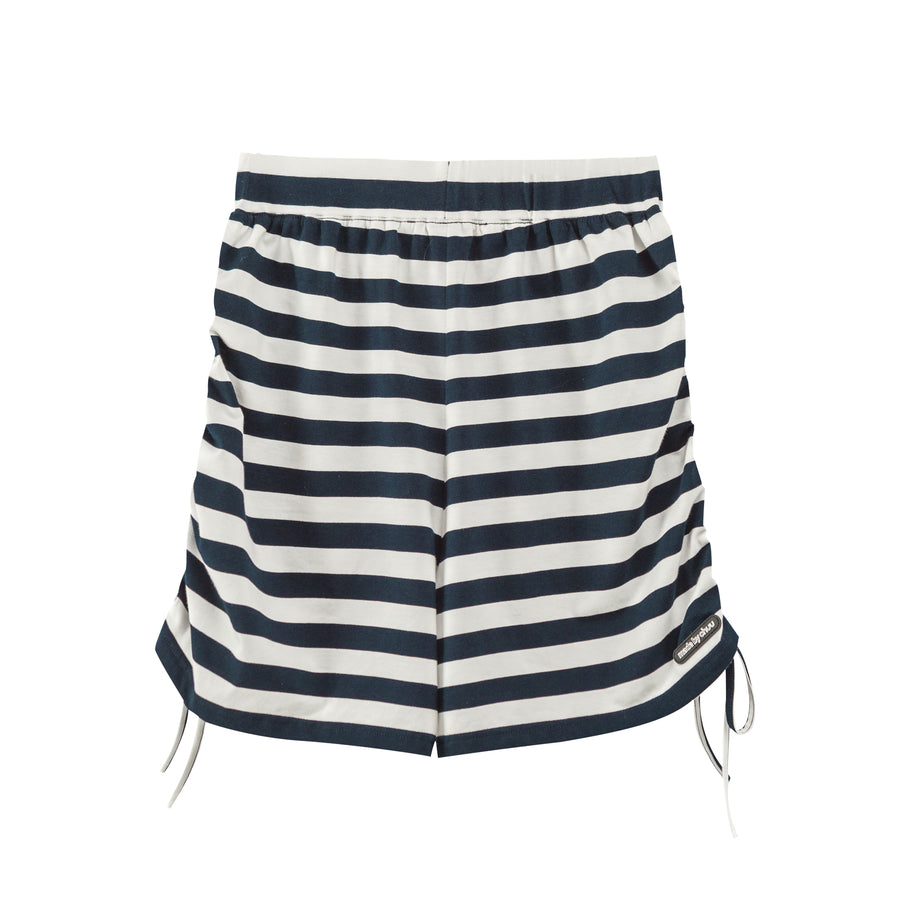 CHUU Striped Shirring Loose Shorts