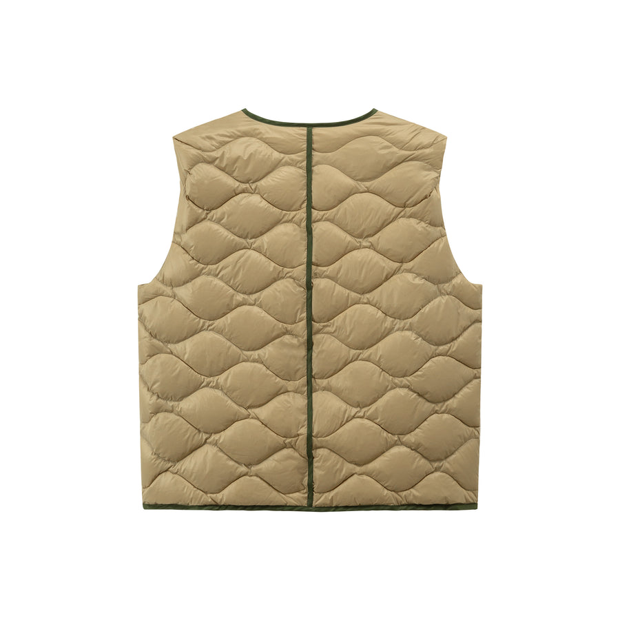 CHUU Zip-Up Wave Down Padding Vest