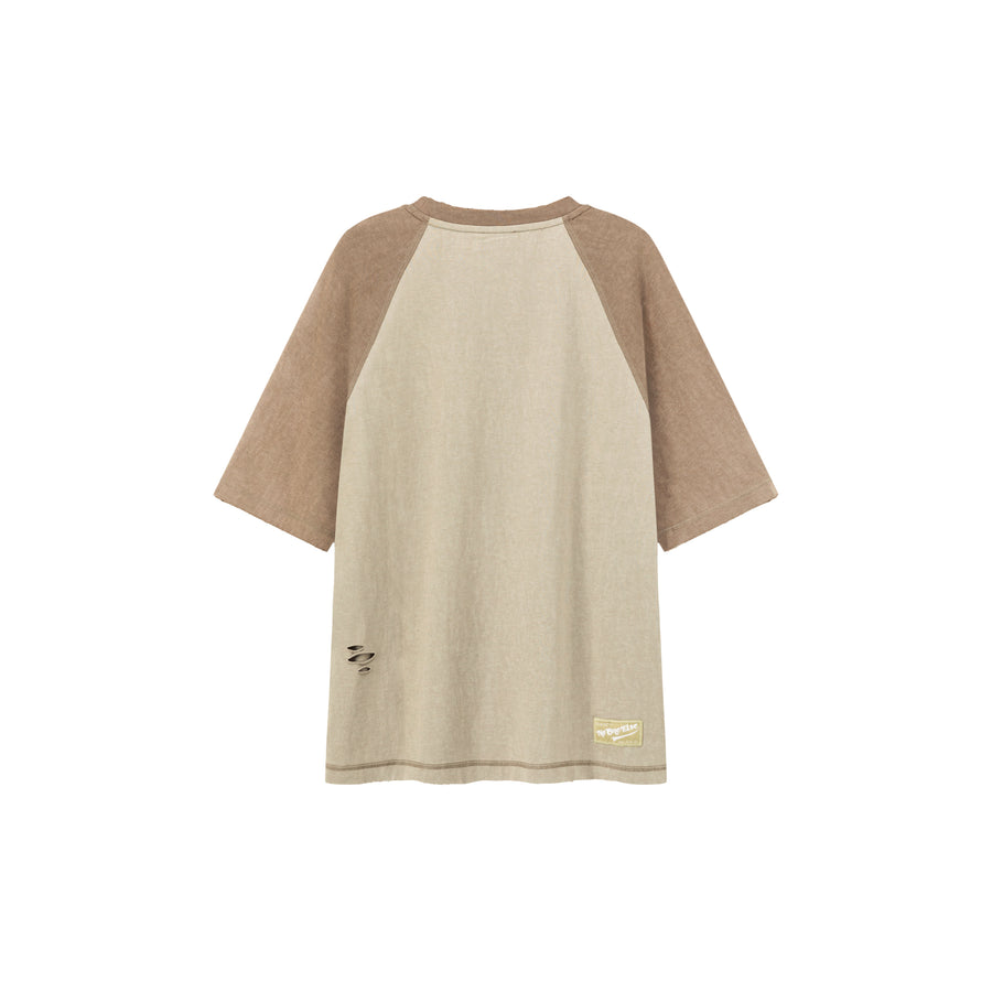 CHUU Noe Basic Two Toned Raglan Color T-Shirt