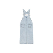 Distressed Denim Overall Dress