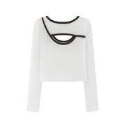 Front And Back Cutout Long Sleeved Top