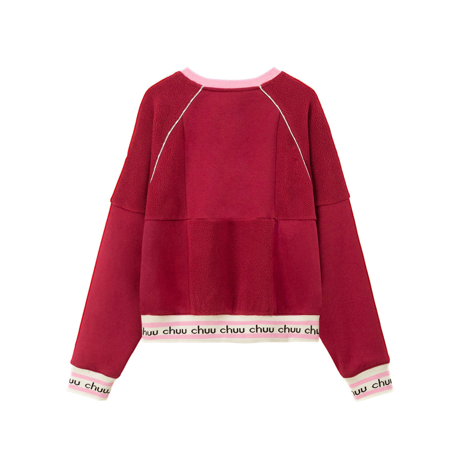 CHUU Extra Real Fleece Loose Fit Raglan Sweatshirt