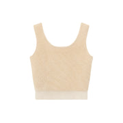 Lettering Soft Fluffly Sleeveless Crop Top