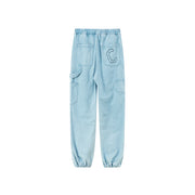 String Denim Jogger Pants