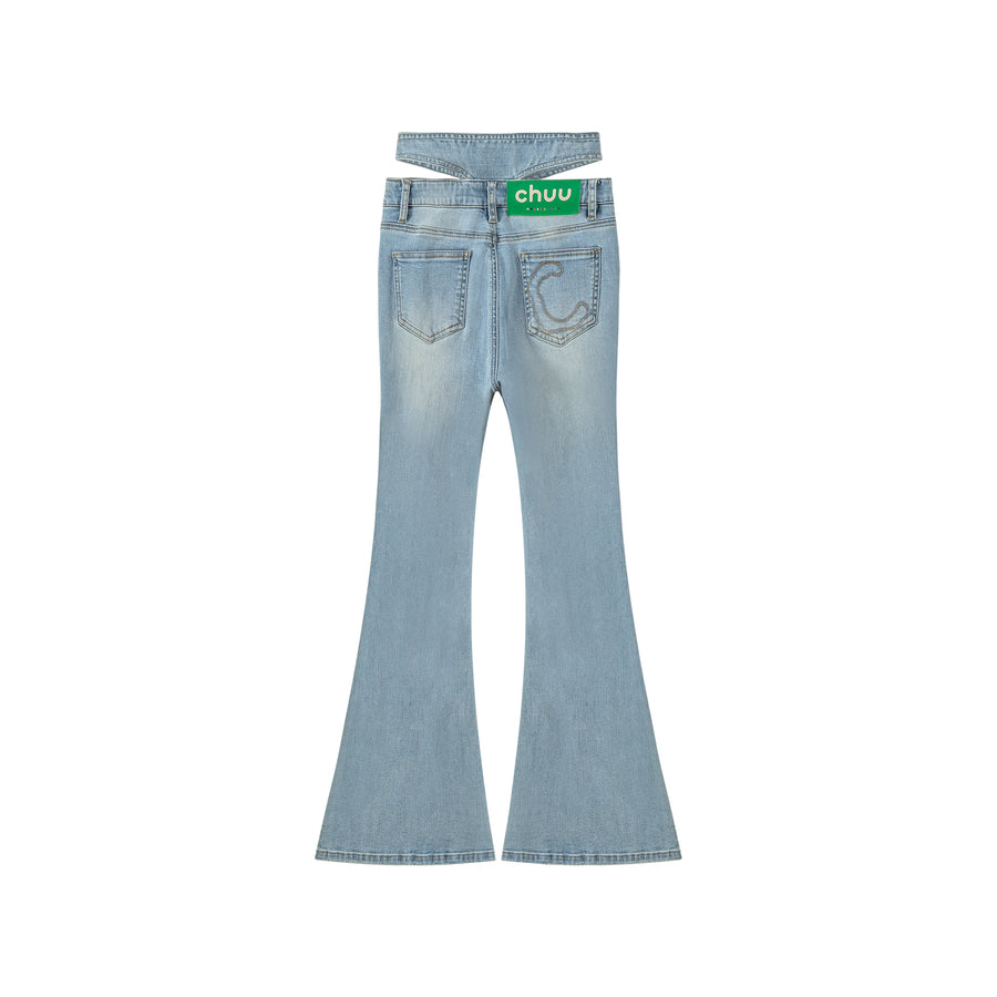 CHUU Just A Lullaby Fashion High-Waist Bootcut Jeans