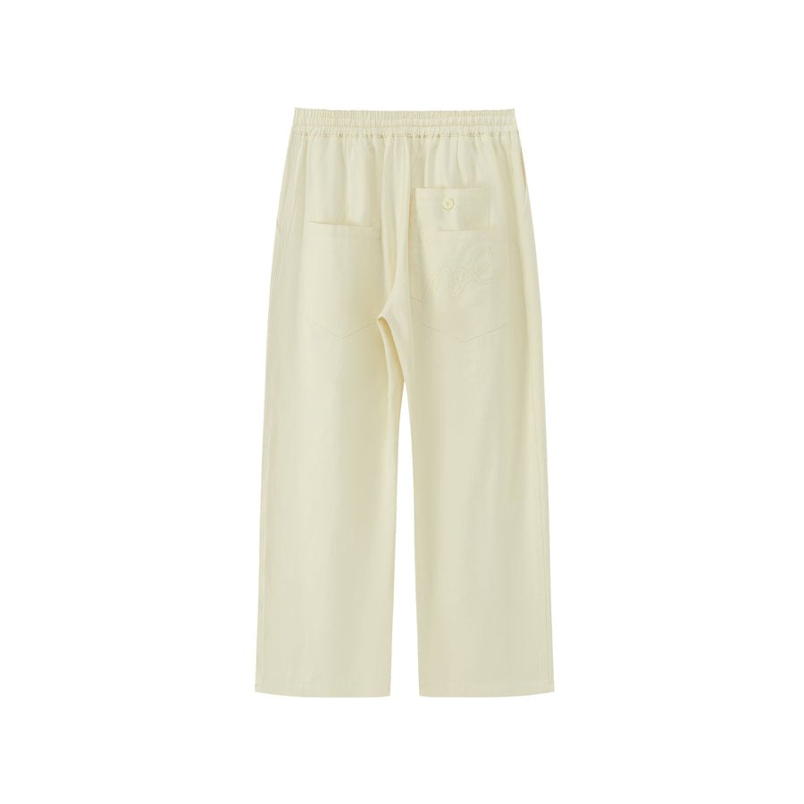 CHUU Cotton Ankle Cropped Straight Pants