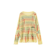 Rainbow Stripe Knit Sweater