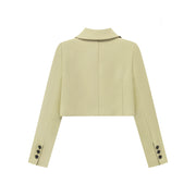 Cut-Out Simple Crop Jacket