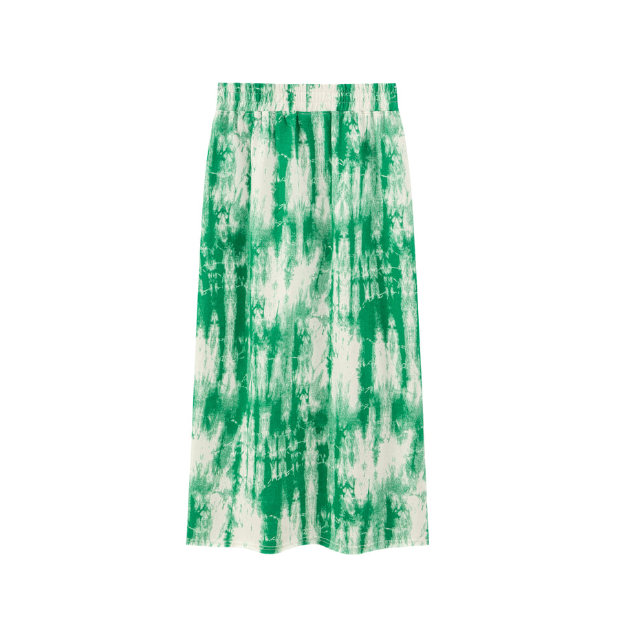 CHUU Tie-Dye Banding Slit Skirt