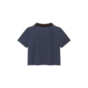 Polo Neck Cropped T-Shirt