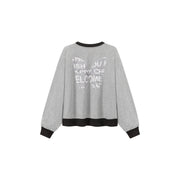 Color Matching Line Loose Fit Sweatshirt