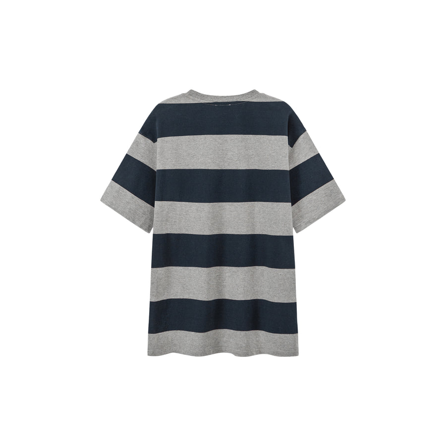 CHUU Size Doesnt Matter Striped Loose Fit T-Shirt